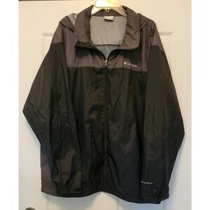 Columbia Men’s Size XXL Full Zip Black & Gray Lightweight Jacket Zip Pockets